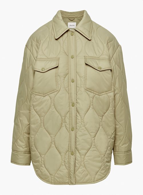 THE GANNA™ INSULATED SHIRT JACKET - Quilted vegan down shacket
