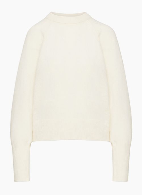 LUXE CASHMERE CREW SWEATER - Relaxed crewneck cashmere sweater