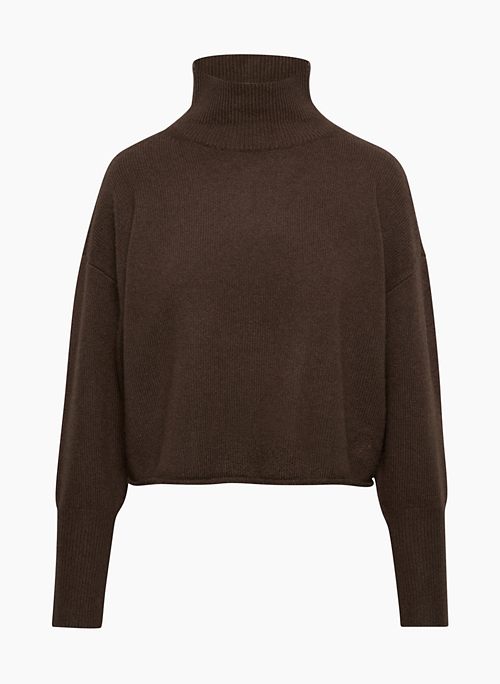 LUXE CASHMERE RELAXED TURTLENECK - Relaxed turtleneck cashmere sweater