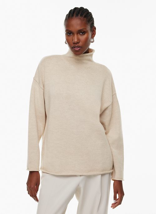 White Turtleneck Sweaters for Women