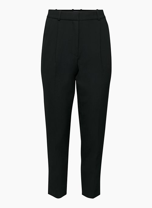 VOGUE PANT - Softly structured, relaxed pleated mid-rise pants