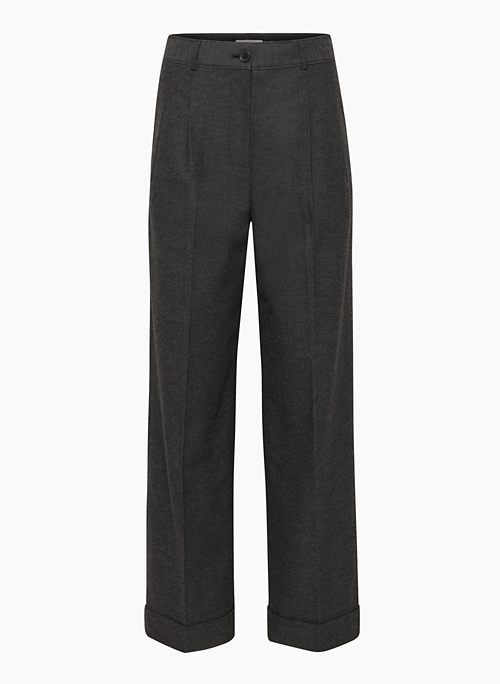PRINCETON PANT - Relaxed high-waisted pleated flannel pants