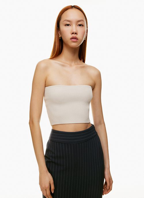 Aritzia Sculpt Knit Top Review and Try On! Squareneck top, squareneck  cropped tank, cropped tube top 