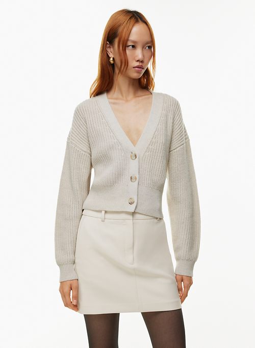 That Cozy Feeling Cream Knit Button-Up Cropped Cardigan