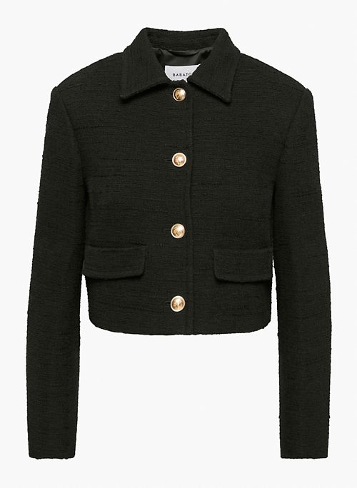 FRANCES JACKET - Tweed button-front blazer