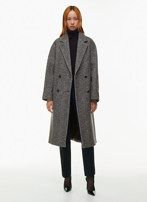 Wool Side Split Long Coat, All Clothing Sale