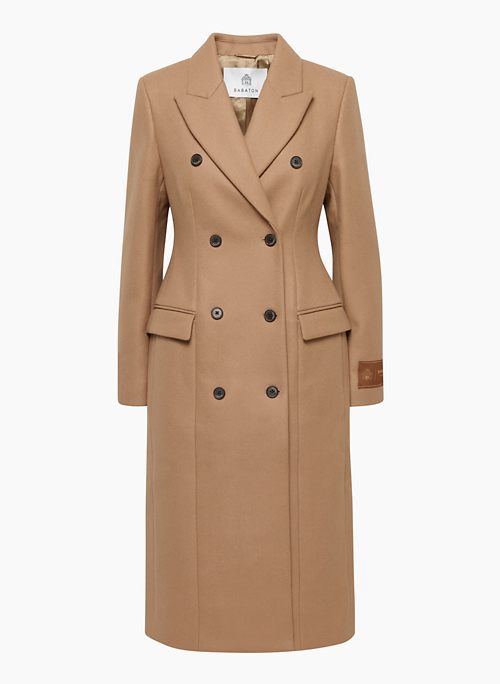 FIGURE COAT - Hourglass-figure long Italian wool-cashmere coat