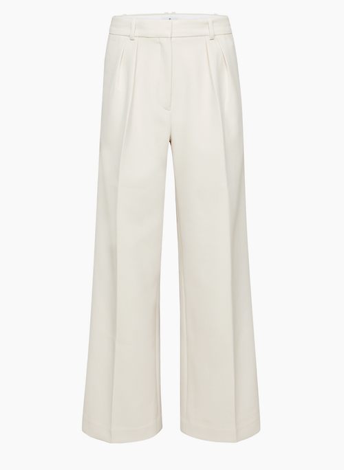 FOUNDER PANT - Softly structured wide-leg pleated pants