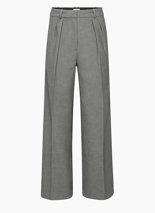 FOUNDER PANT - Softly structured wide-leg pleated pants