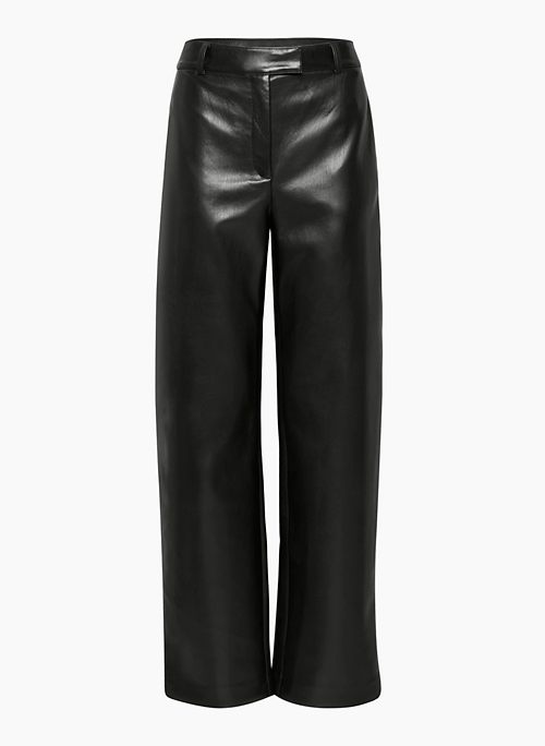 NEO PANT - Relaxed Vegan Leather barrel-leg pants