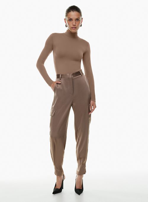 Satin cargo trousers - Brown - Ladies