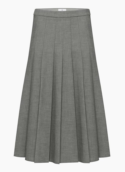 DIDI PLEATED SKIRT - Softly structured high-waisted pleated midi skirt