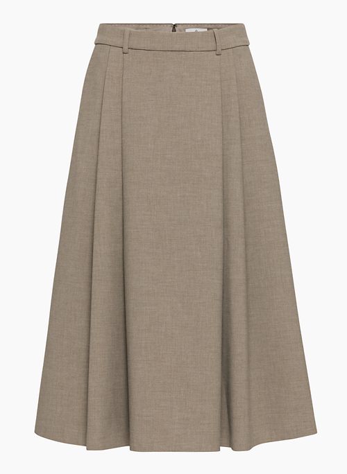 ENTERPRISE SKIRT - Softly structured pleated midi skirt