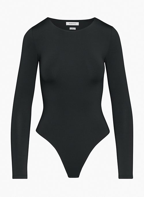 CONTOUR CREW LONGSLEEVE BODYSUIT - Longsleeve crewneck bodysuit with thong-cut bottom
