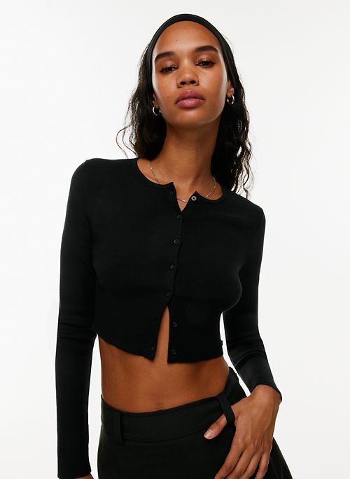 Cotton:On luxe crop kit cardi in black - part of a set