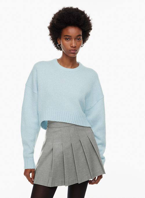 Stay Easy Light Blue Knit Cropped Sweater Cami Tank, 46% OFF