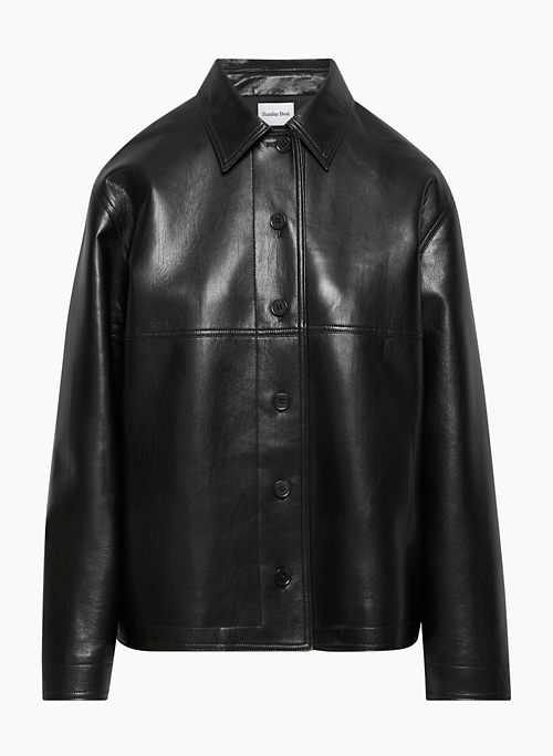GABBY SHIRT JACKET - Vegan Leather shirt jacket