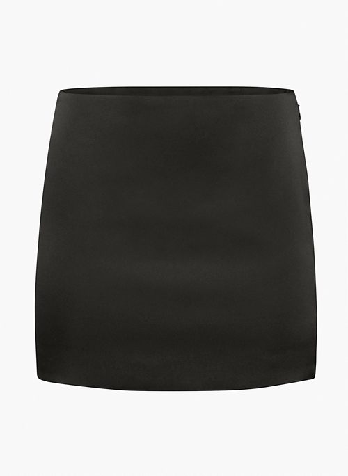 ROCCO SKIRT - Mid-rise satin mini skirt