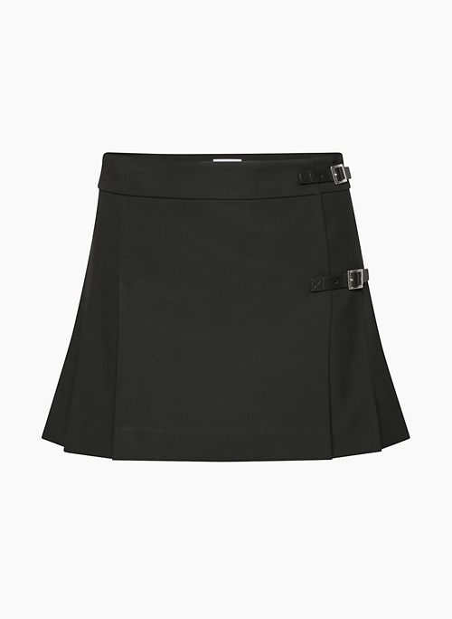 JOSETTE PLEATED SKIRT - Mid-rise pleated micro skirt made with recycled materials