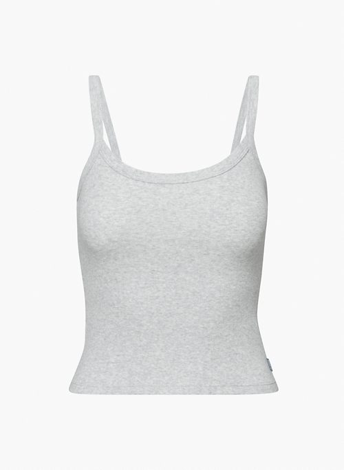 HOMESTRETCH™ SCOOPNECK CAMI TANK - Ribbed cotton tank top