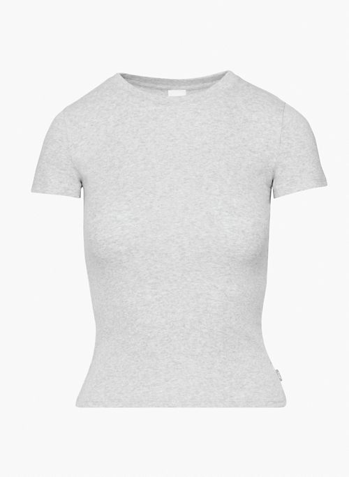 HOMESTRETCH™ CREW T-SHIRT - Ribbed cotton crewneck t-shirt