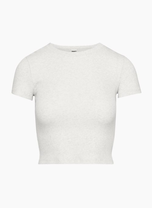 HOMESTRETCH™ CREW WAIST T-SHIRT - Ribbed cotton crewneck t-shirt