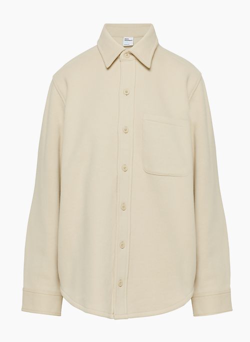 COZY FLEECE BOYFRIEND SHIRT - Fleece button-up shirt jacket