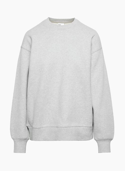 COZY FLEECE BOYFRIEND CREW SWEATSHIRT - Relaxed crewneck sweatshirt