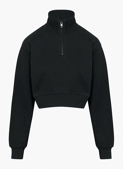COZY FLEECE PERFECT 1/4 ZIP SWEATSHIRT - 1/4 zip pullover fleece sweatshirt
