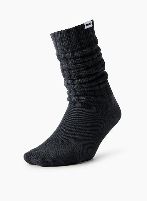 BASE SLOUCHY CREW SOCK - Everyday rib-knit crew socks