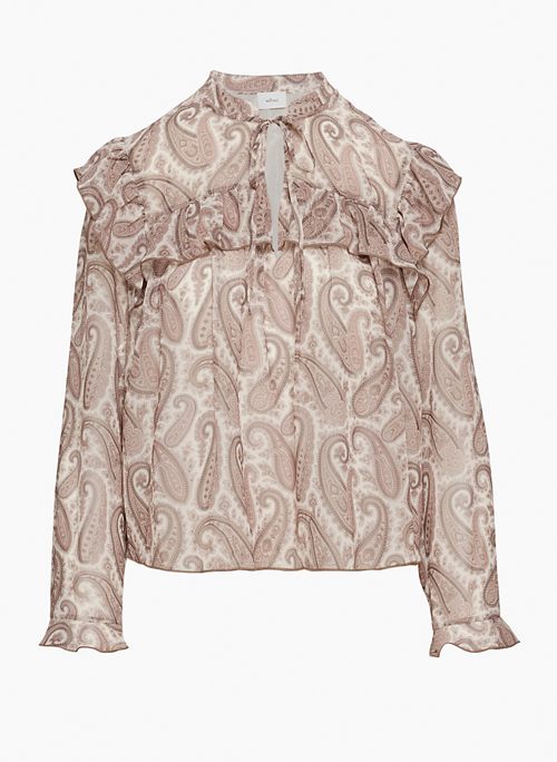 BOTANICA BLOUSE - Chiffon blouse with ruffle details