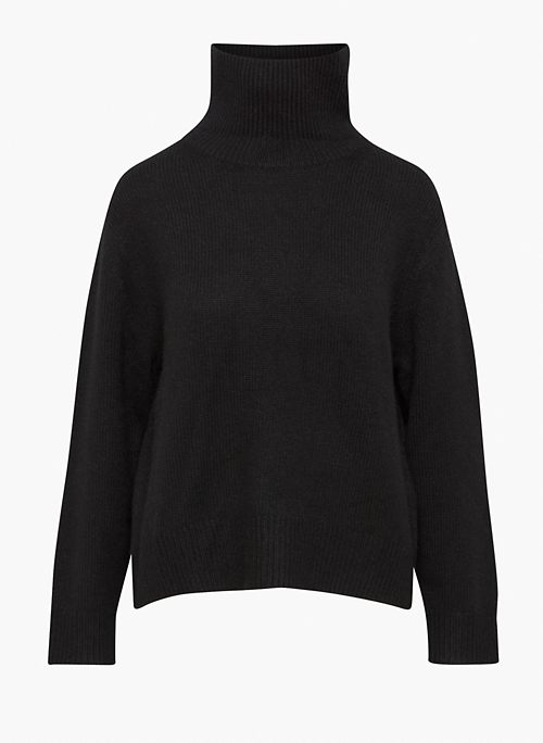 LUXE CASHMERE JARA SWEATER - Relaxed cashmere turtleneck sweater