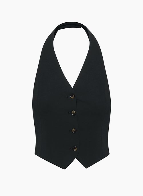LIBRETTO VEST - Slim-fit halter crepe suit vest