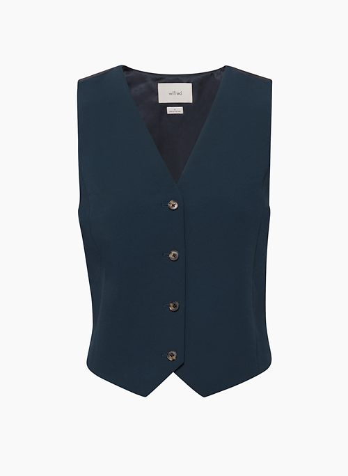 PESCI VEST - Crepe button-up suit vest