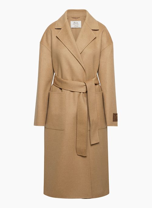 MATINEE DOUBLE FACE COAT - Hand-finished double-faced Italian wool wrap coat