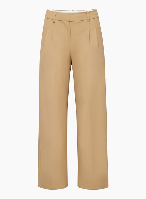 THE EFFORTLESS PANT™ - High-waisted wide-leg twill pants