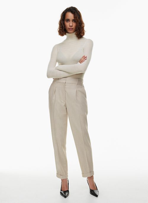 Textured Beige Trousers - STOCK CLEARANCE
