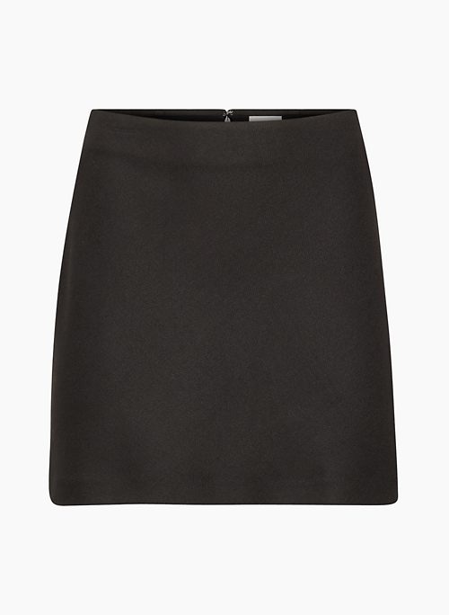 CLASSIC MINI SKIRT - High-waisted textured twill A-line mini skirt