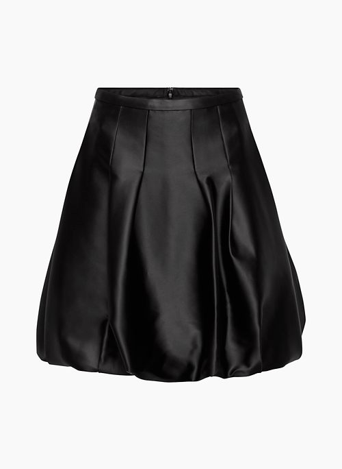 POPINA SATIN SKIRT - Satin pleated bubble skirt