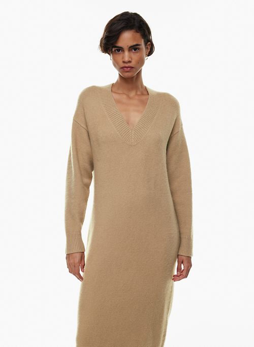 Aritzia Wilfred Free Leo Dress In Deep Taupe Size L