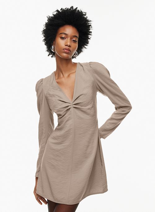 Dress - Brown twill dress