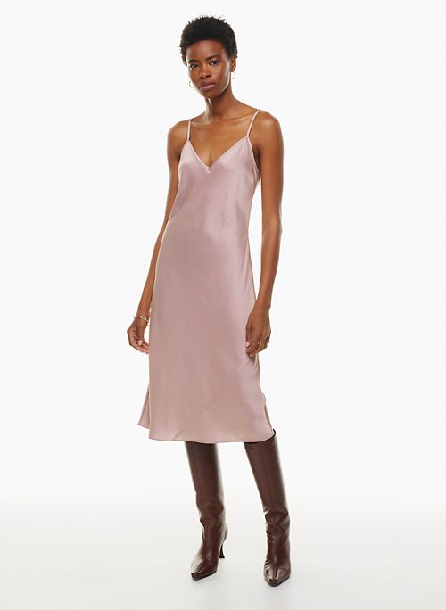 Pink One-Shoulder Midi Dress
