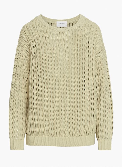 AFTERGLOW SWEATER - Mesh cotton boatneck sweater