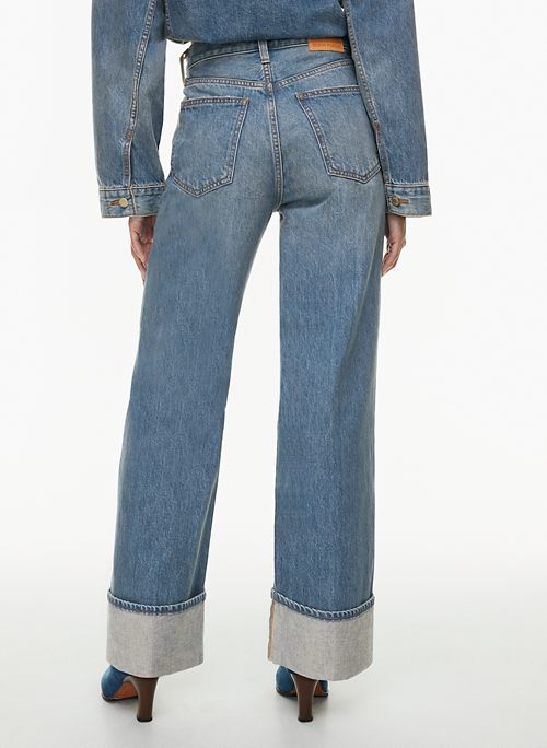 the 90s hi-rise loose cuff jean