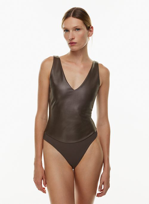 Sale: Faux Leather Animal Signature Bodysuit - ShopperBoard