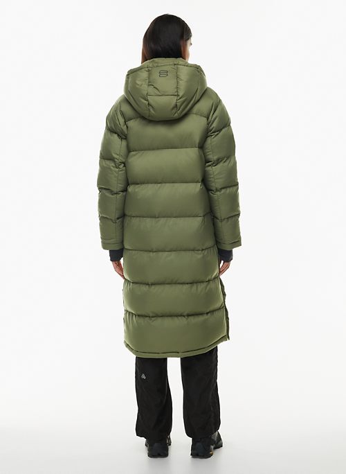 Vegan long store puffer coat