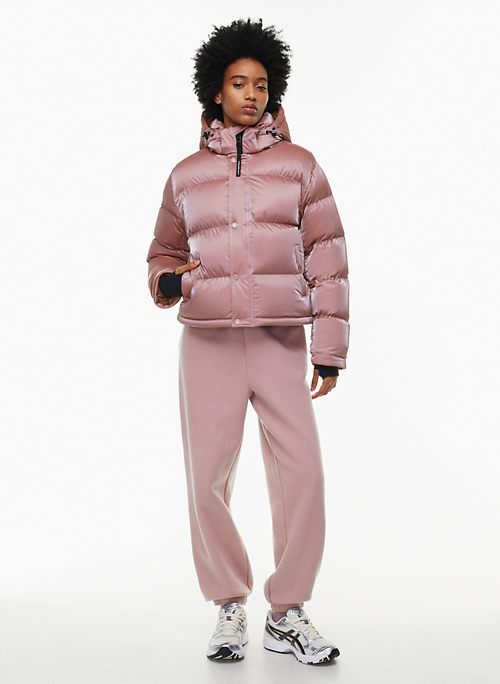 The Label Life Cherry Pink Oversized Puffer Jacket