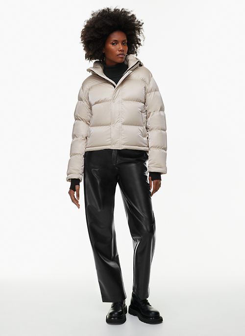 White long store puffer coat