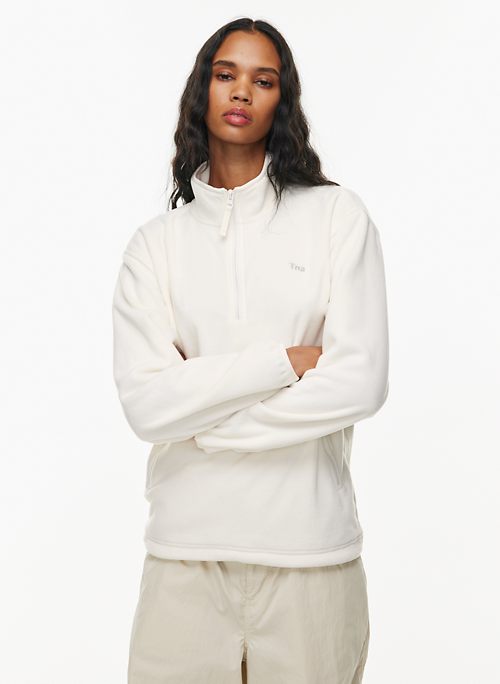 White Quarter-Zip Pullover