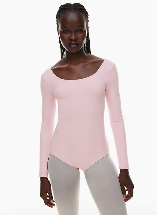 Pink Long Sleeve Bodysuits for Women